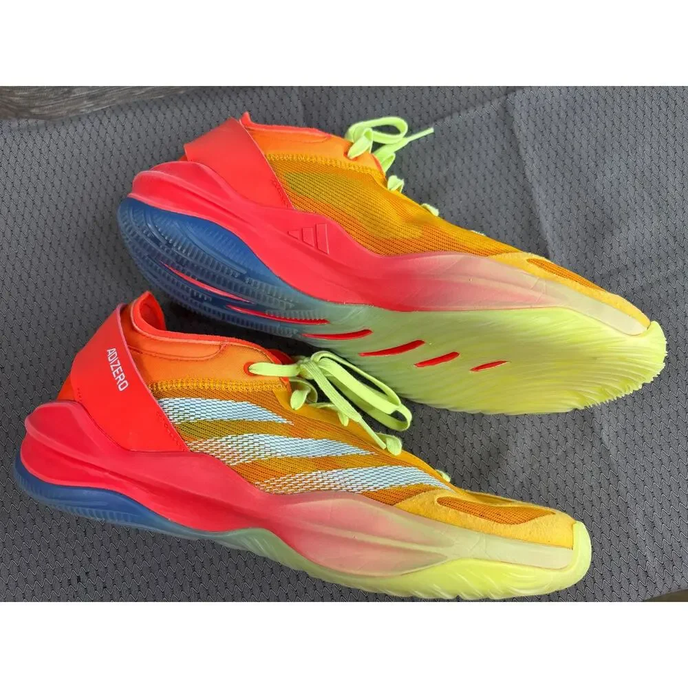Adidas Adizero Shoes Mens Size 11 Neon Multicolor Basketball Sneakers IF4597